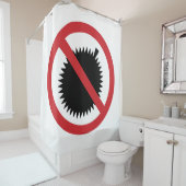 NO Durian Tropical Fruit ⚠ Thai Sign ⚠ Douchegordijn (In situ)