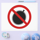 NO Durian Tropical Fruit ⚠ Thai Sign ⚠ Flyer (Enkel)