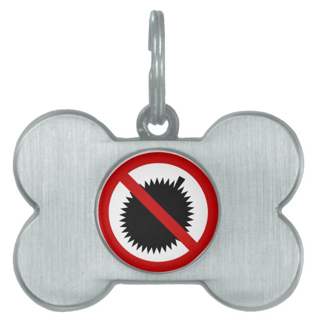 NO Durian Tropical Fruit ⚠ Thai Sign ⚠ Huisdieren Naamplaatje (voorkant)