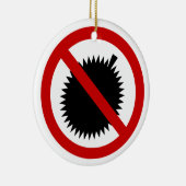 NO Durian Tropical Fruit ⚠ Thai Sign ⚠ Keramisch Ornament (Rechts)