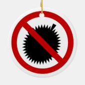 NO Durian Tropical Fruit ⚠ Thai Sign ⚠ Keramisch Ornament (Achterkant)