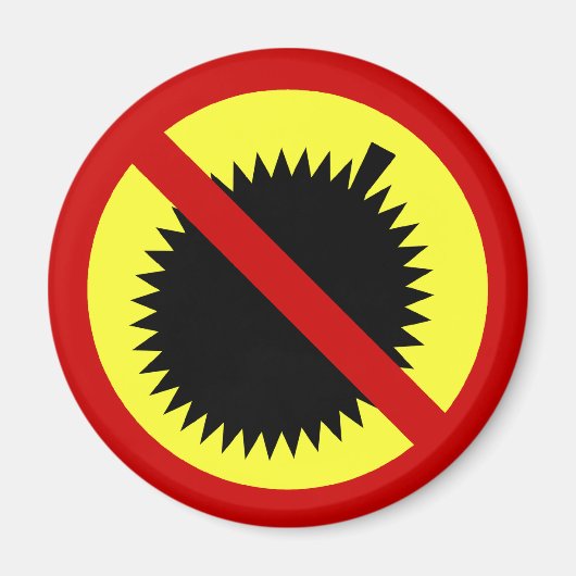 NO Durian Tropical Fruit ⚠ Thai Sign ⚠ Magneet (Voorkant)