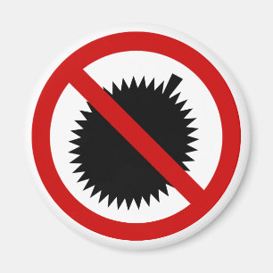 NO Durian Tropical Fruit ⚠ Thai Sign ⚠ Magneet