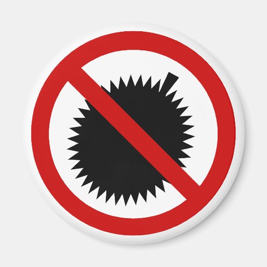 NO Durian Tropical Fruit ⚠ Thai Sign ⚠ Magneet (Voorkant)