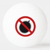 NO Durian Tropical Fruit ⚠ Thai Sign ⚠ Pingpongbal (Achterkant)