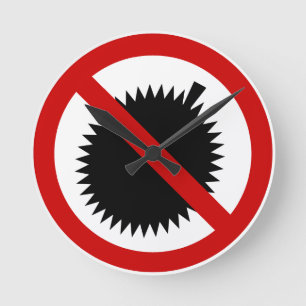NO Durian Tropical Fruit ⚠ Thai Sign ⚠ Ronde Klok