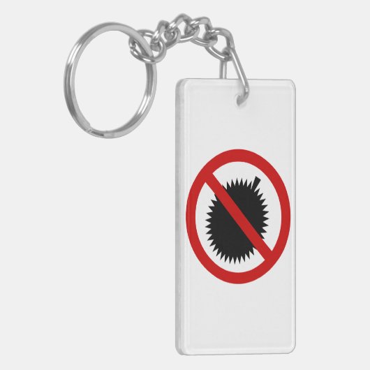 NO Durian Tropical Fruit ⚠ Thai Sign ⚠ Sleutelhanger (Voorkant Links)