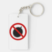 NO Durian Tropical Fruit ⚠ Thai Sign ⚠ Sleutelhanger (achterkant)