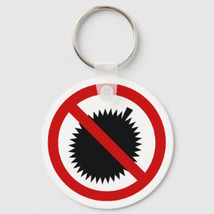 NO Durian Tropical Fruit ⚠ Thai Sign ⚠ Sleutelhanger