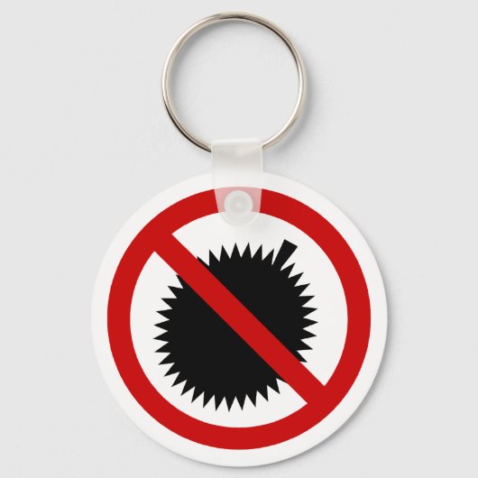 NO Durian Tropical Fruit ⚠ Thai Sign ⚠ Sleutelhanger (Voorkant)