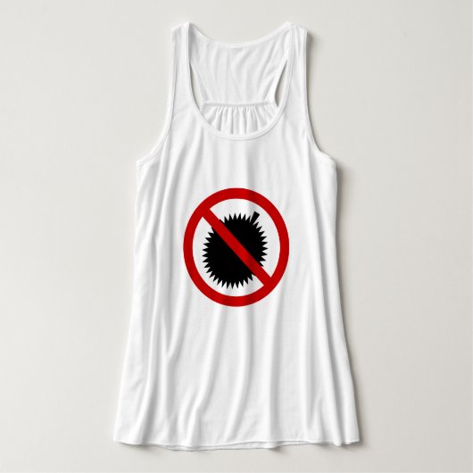 NO Durian Tropical Fruit ⚠ Thai Sign ⚠ Tanktop (Design voorkant)