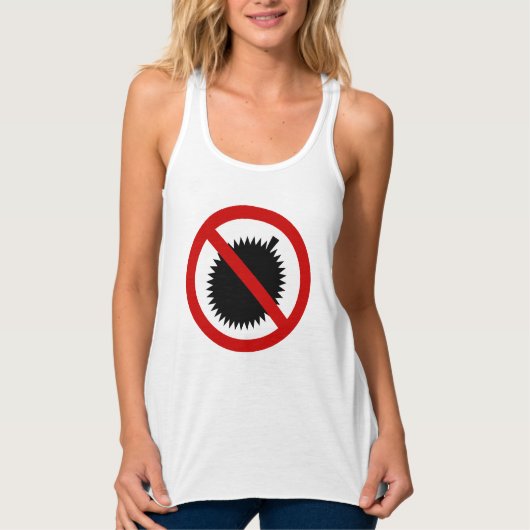 NO Durian Tropical Fruit ⚠ Thai Sign ⚠ Tanktop (Voorkant)