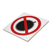 NO Durian Tropical Fruit ⚠ Thai Sign ⚠ Tegeltje (Zijkant)
