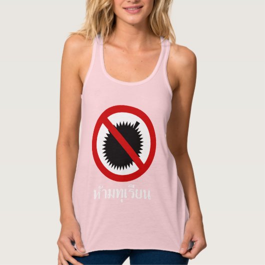 NO Durians ⚠ het Taams Taal van Thailand ⚠ Tanktop (Voorkant)