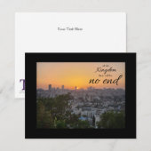 No End to His Kingdom Flat Note Card Notitiekaartje (Voorkant / Achterkant)