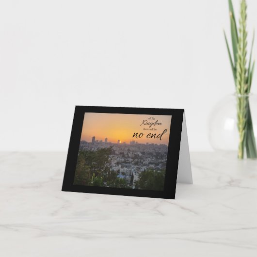 No End to His Kingdom Folded Note Card Notitiekaartje (Voorkant)