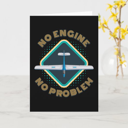 No Engine No Problem Glider Kaart (Gele Bloem)