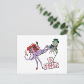 No Escape Grappige Octopus Liefde Briefkaart (Staand voorkant)