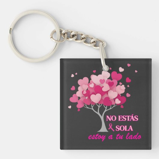 No estás sola en lucha contra el Cáncer de mama Sleutelhanger (voorkant)