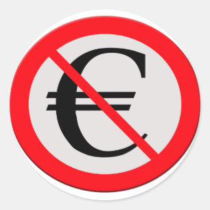 No Euro Ronde Sticker