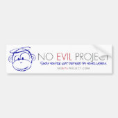 No Evil Project bumpersticker (Voorkant)