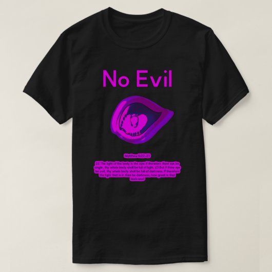 No Evil - Purple Passion -  T-Shirt (Design voorkant)