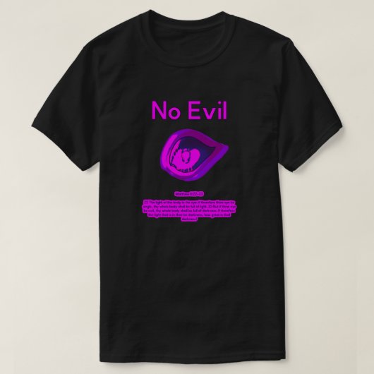 No Evil - Purple Passion -  T-Shirt (Design voorkant)