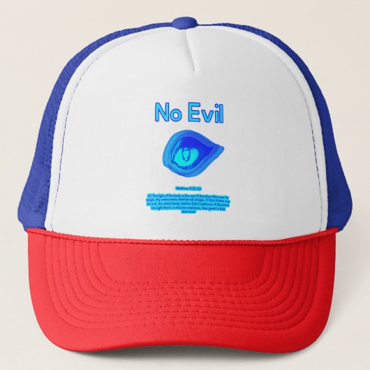 No Evil - Tropical Wave Logo - Trucker Pet (Voorkant)