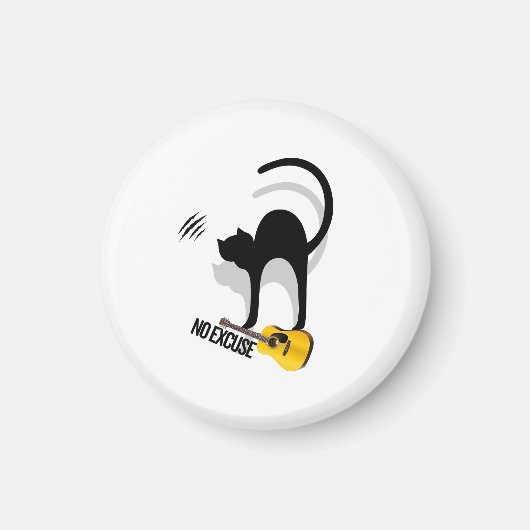 No Excuse Cat Magnets Magneet (Voorkant)