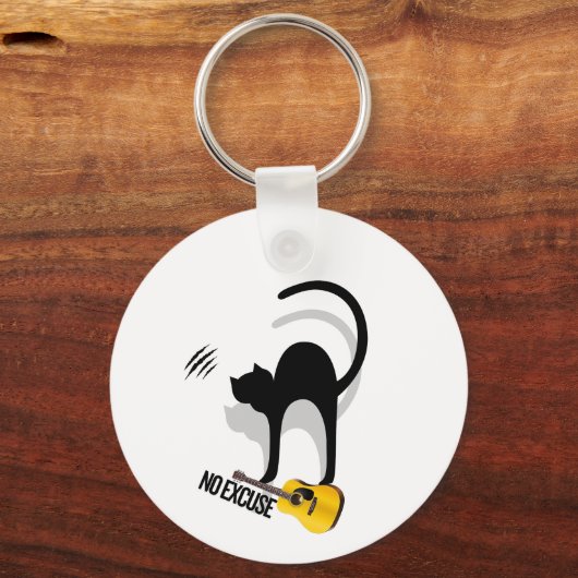 No Excuse Cat per keychain (Voorkant)