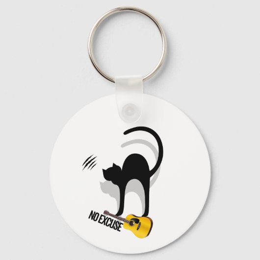 No Excuse Cat per keychain (Achterkant)