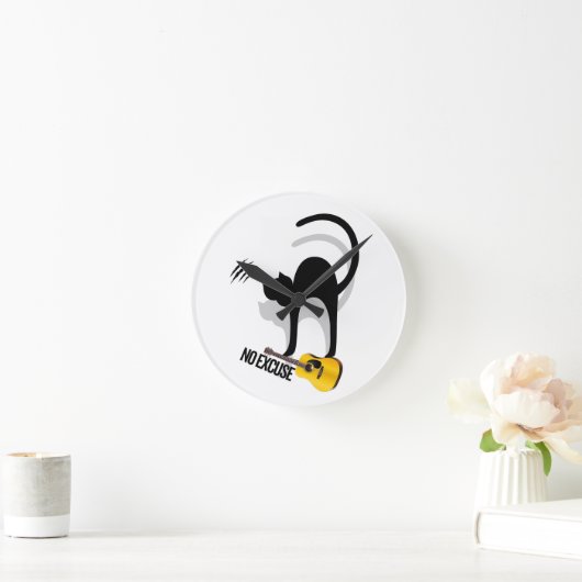 No Excuse Cat per keychain Ronde Klok (Huis)