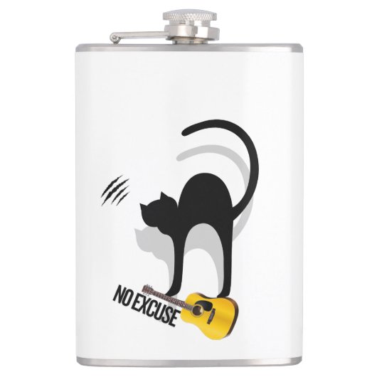 No Excuse Cat Per Tea Mug Heupfles (Voorkant)