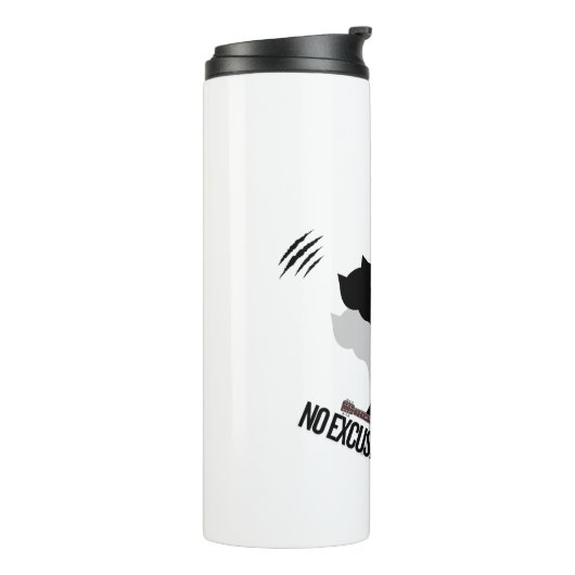 No Excuse Cat Per Tea Mug Thermosbeker (Gedraaid links)