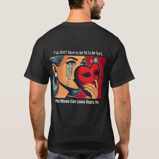 "No Excuse for Abuse" Verbal Abuse Awareness T-shirt (Achterkant)