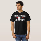 No Excuse No Merci – Motivational Gym T-Shirt (Voorkant volledig)