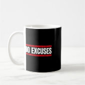 No Excuses Inspirational Saying Motivational Gym W Koffiemok (Links)