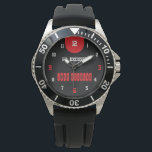 No Excuses Just Results Black Horloge<br><div class="desc">Stay motivated every day with this bold No Excuses Just Results watch. Designed with a clean black background, strong red motivational text, and a mix of black and red numbers, this clock creates a powerful and energetic fitness aesthetic. The phrase “NO EXCUSES JUST RESULTS” stands proudly in the center, reminding...</div>