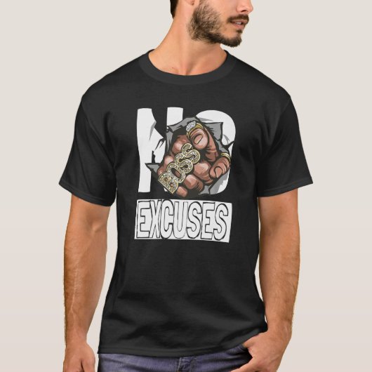 No Excuses Motivation Mindset Women Men   T-shirt (Voorkant)