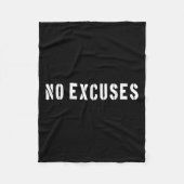 No Excuses Motivational Quote  Fleece Deken (Voorkant)