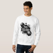 No Excuses Sweatshirt – Bold Motivational Typograp (Voorkant volledig)