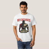 No Excuses – Train Harder T-shirt (Voorkant volledig)