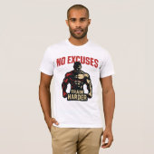 No Excuses – Train Harder T-shirt (Voorkant volledig)