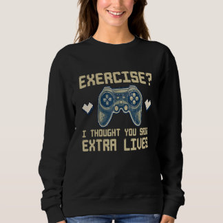 No Exercise Extra Lives Video Game Controller Boys Trui