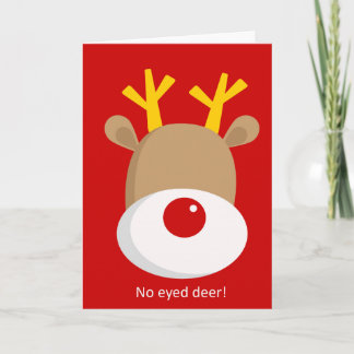 'No Eyed Deer' Rendier Wenskaart Feestdagen Kaart