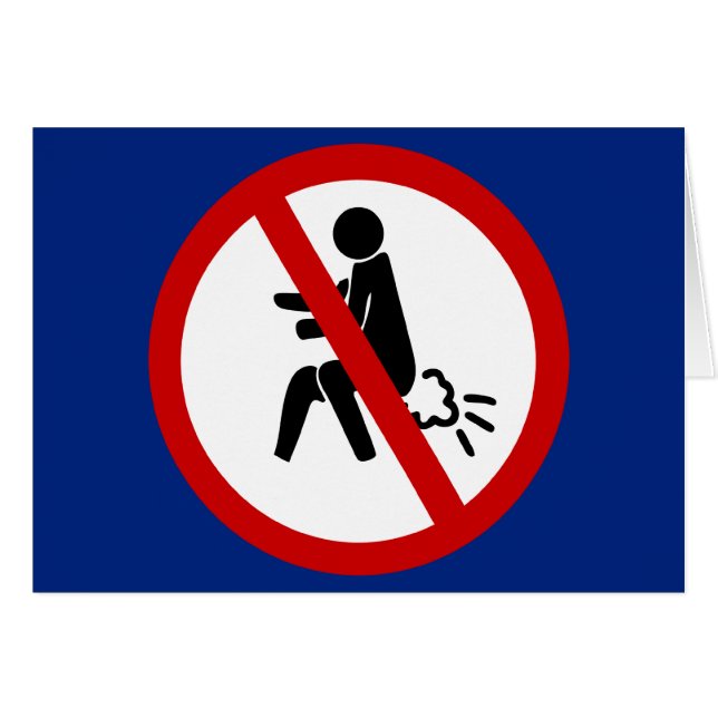 NO Farting ⚠ Funny Thai Toilet Sign ⚠ (Voorkant Horizontaal)