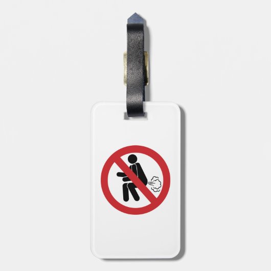 NO Farting ⚠ Funny Thai Toilet Sign ⚠ Bagagelabel (Achterkant verticaal)