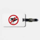 NO Farting ⚠ Funny Thai Toilet Sign ⚠ Bagagelabel (Achterkant horizontaal)