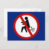 NO Farting ⚠ Funny Thai Toilet Sign ⚠ Briefkaart (Voorkant / Achterkant)