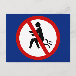 NO Farting ⚠ Funny Thai Toilet Sign ⚠ Briefkaart